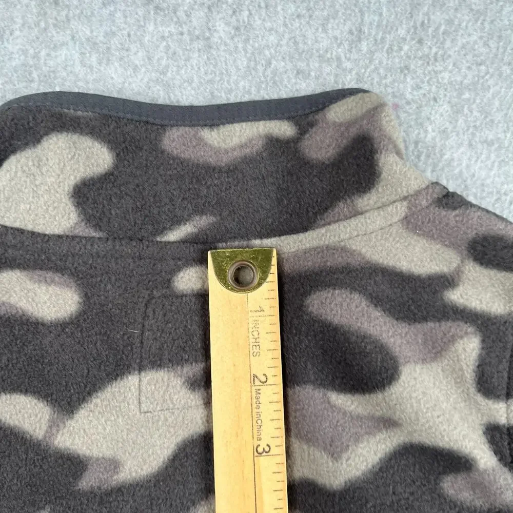 OshKosh B'gosh Fleece Sweater Size 5 Youth Boys Gray Camoflauge Full Zip NEW